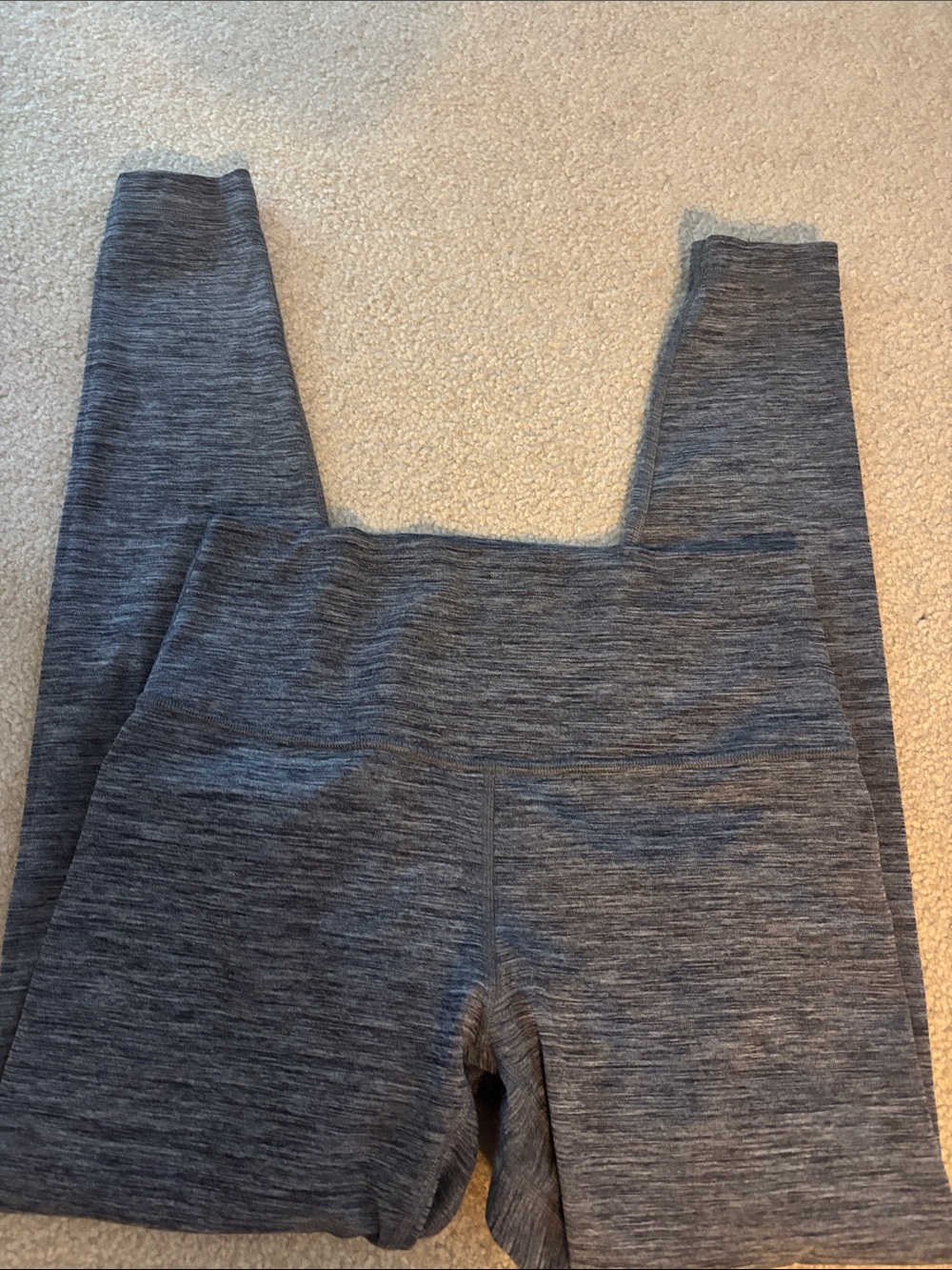 lululemon athletica Heathered Gray High-Rise Leggings, Align 28 length